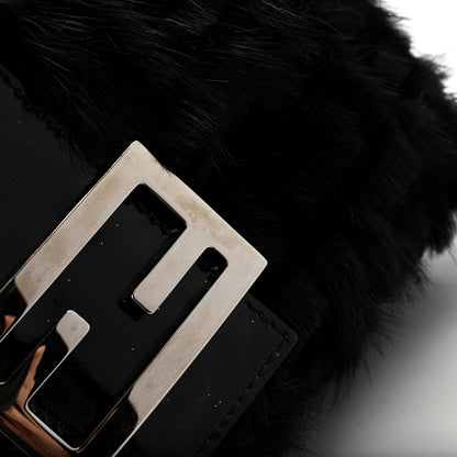 Fendi Mink Fur FF Mini Mama Baguette Black 11 of 12