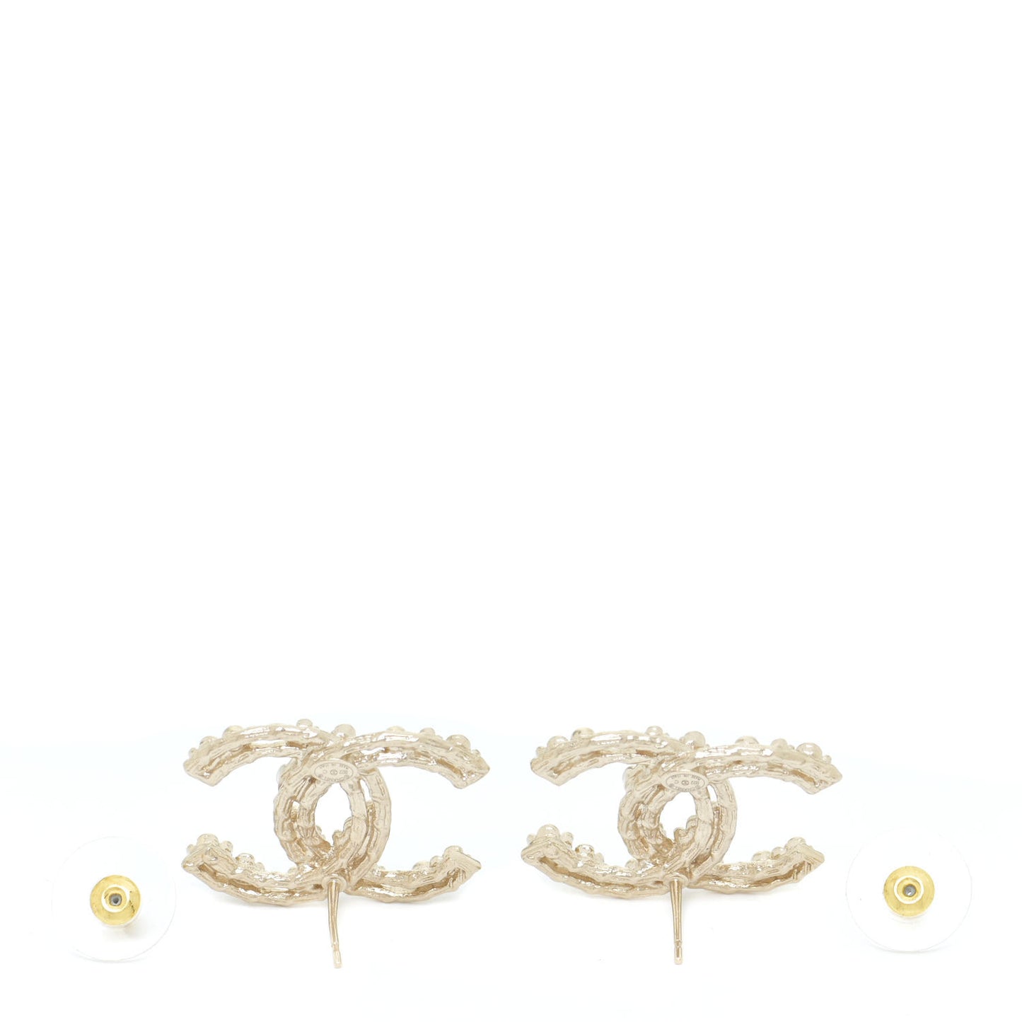 Crystal CC Camellia Earrings Gold