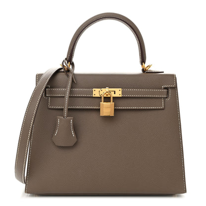 Hermes Epsom Kelly Sellier 25 Etoupe 1 of 11