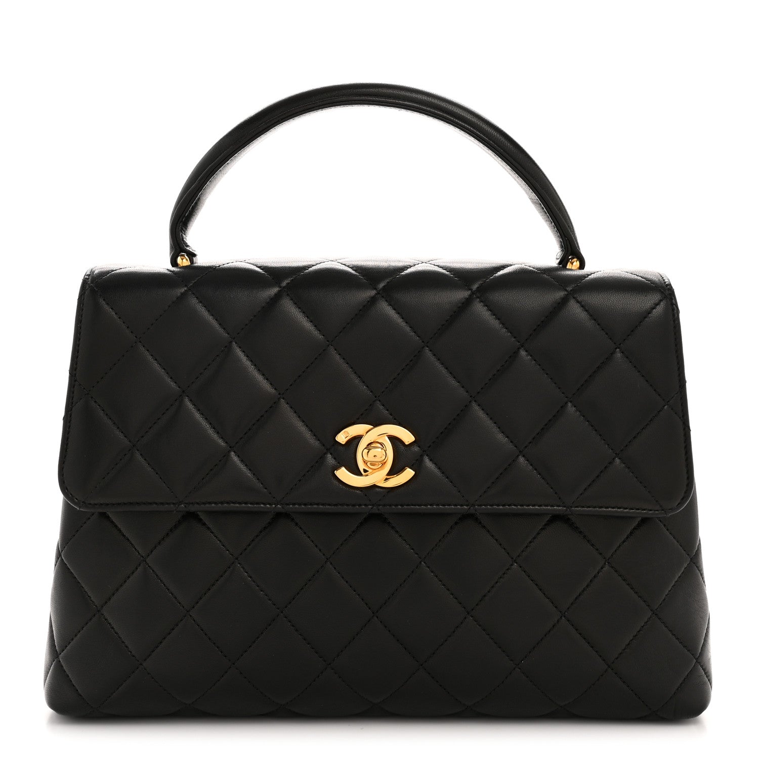 Chanel Lambskin Quilted Medium Kelly Flap Bag Black 1 of 14