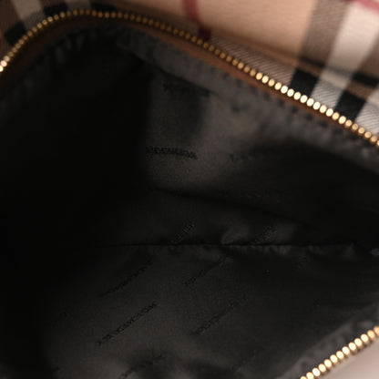 Burberry Haymarket Check Metallic Adeline Foldover Clutch Brown 5 of 10