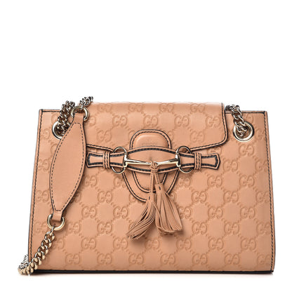 Gucci Guccissima Small Emily Chain Shoulder Bag Camelia 1 of 15