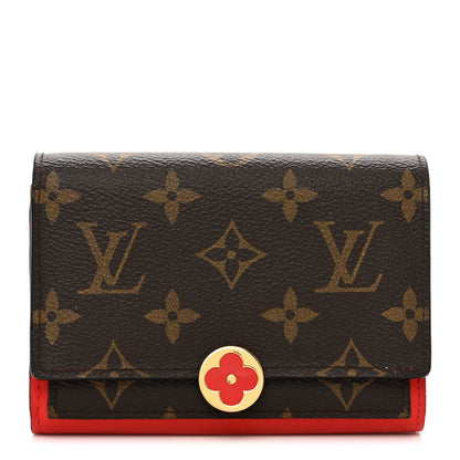 Louis Vuitton Monogram Flore Compact Wallet Coquelicot 1 of 8