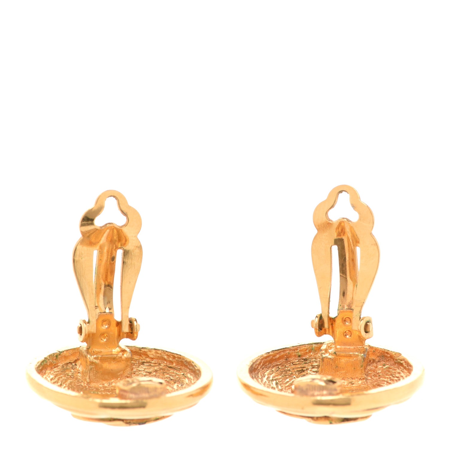 Chanel CC Clip On Earrings Gold 3 of 4