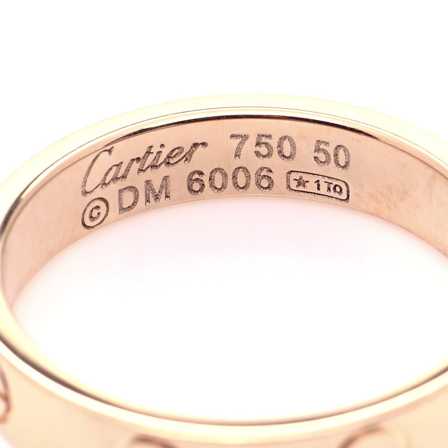 Cartier 18K Pink Gold 3.5mm LOVE Wedding Band Ring 50 5.25 4 of 5