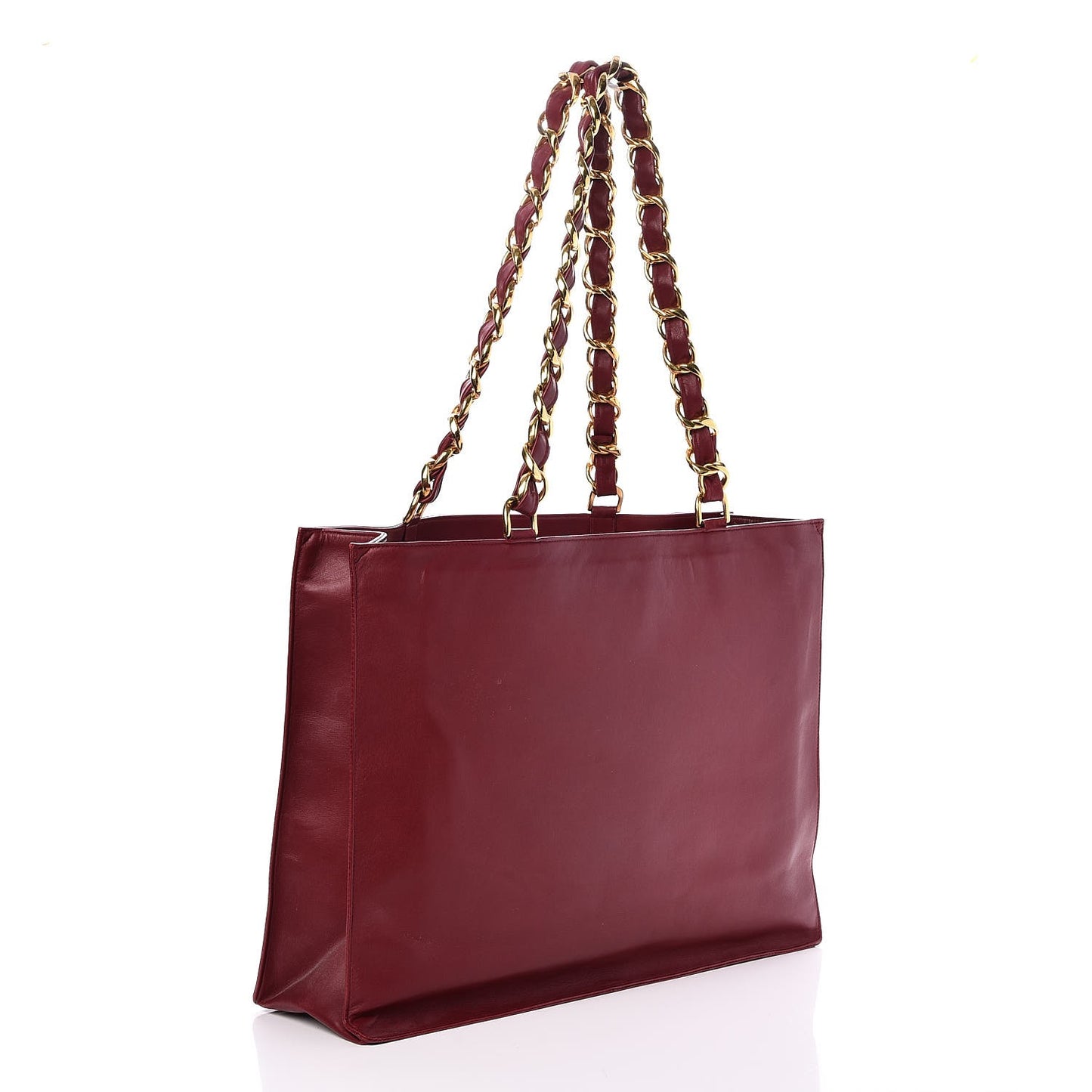Lambskin CC Tote Dark Red