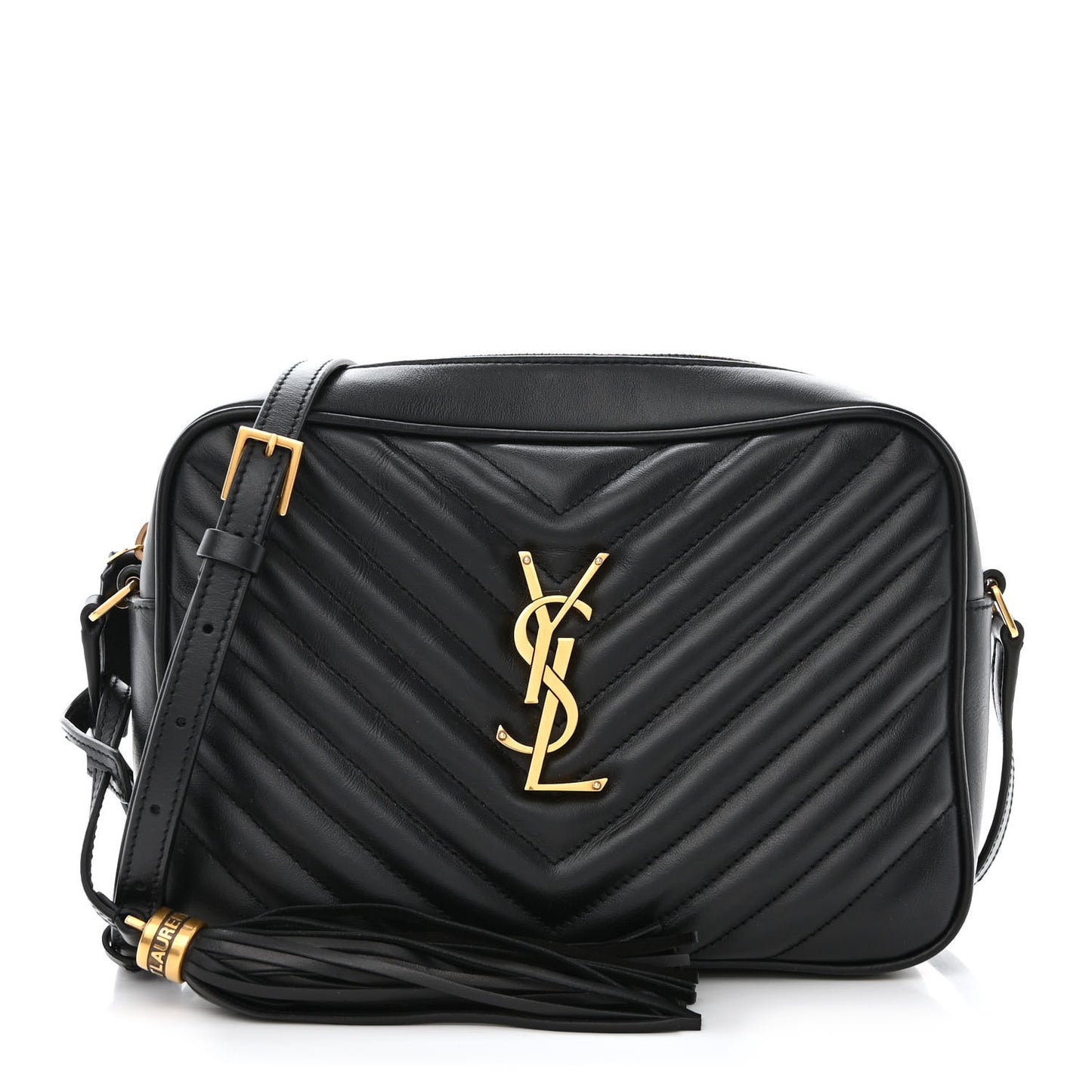 Calfskin Matelasse Monogram Lou Camera Bag Black