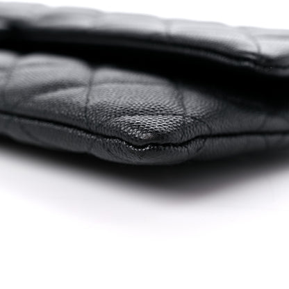 Chanel Caviar Quilted Flap Clutch Black 10 of 11