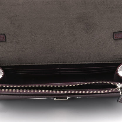 Fendi Vitello Liberty Studded Tube Wallet On Chain Bordeaux 4 of 4