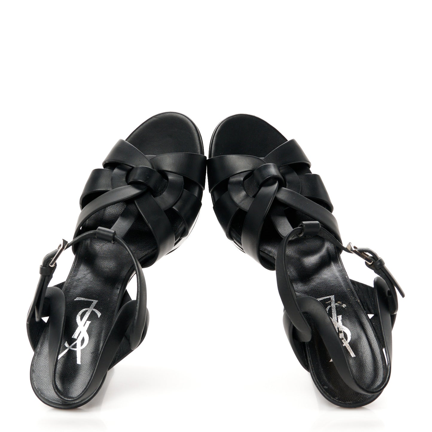 Calfskin Tribute 75 Platform Sandals 36 Black