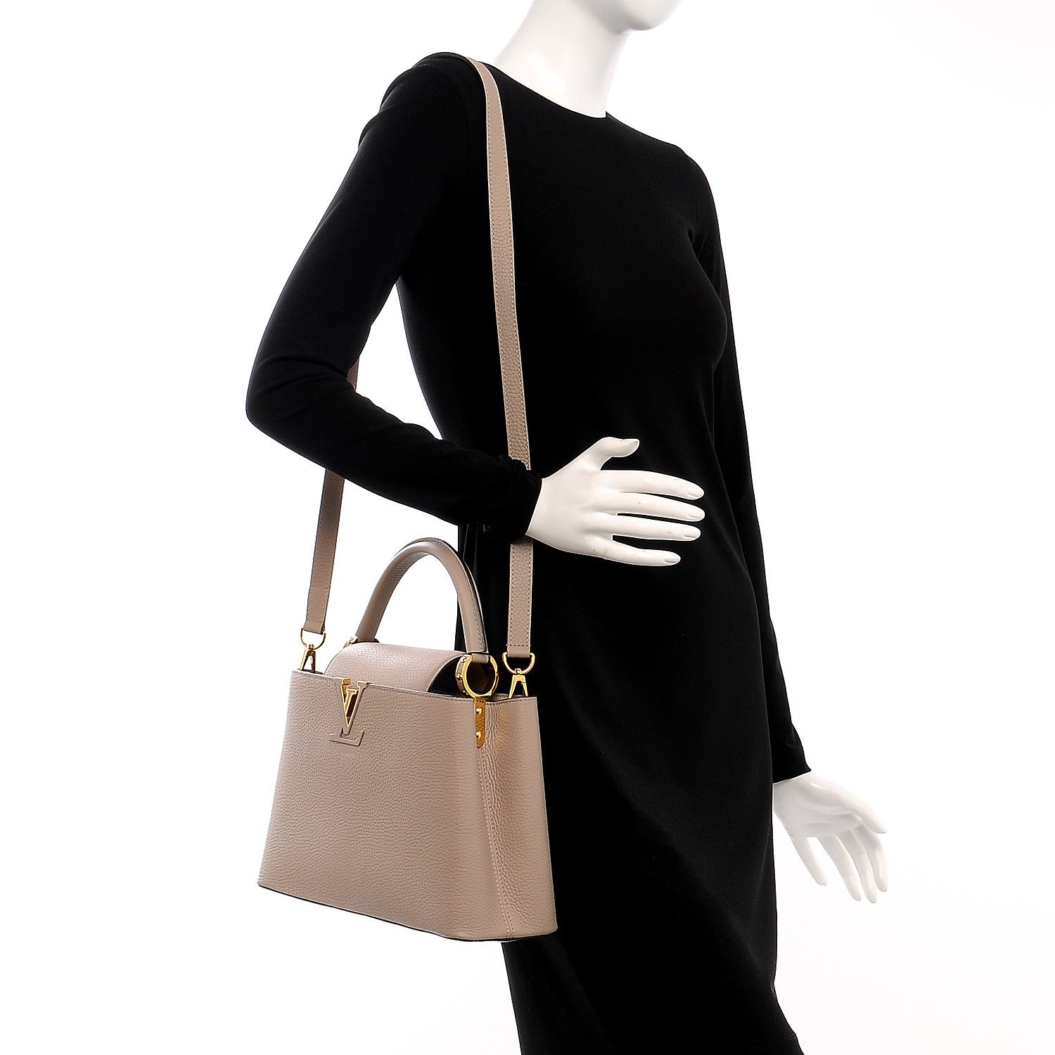 Louis Vuitton Taurillon Capucines PM Galet 2 of 7