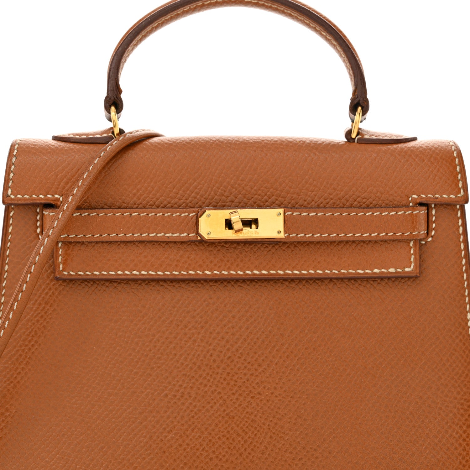 Hermes Courchevel Micro Kelly Sellier 15 Gold 8 of 12