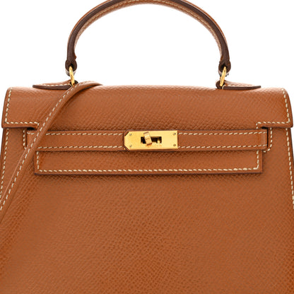 Hermes Courchevel Micro Kelly Sellier 15 Gold 8 of 12