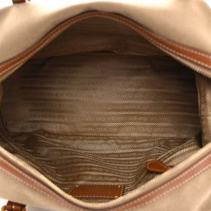 Prada Jacquard Logo Tote Brown 5 of 15