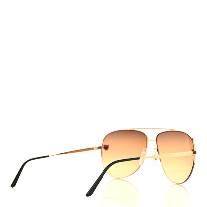 Cartier Santos de Cartier Aviator Sunglasses CT0065S Gold 4 of 7