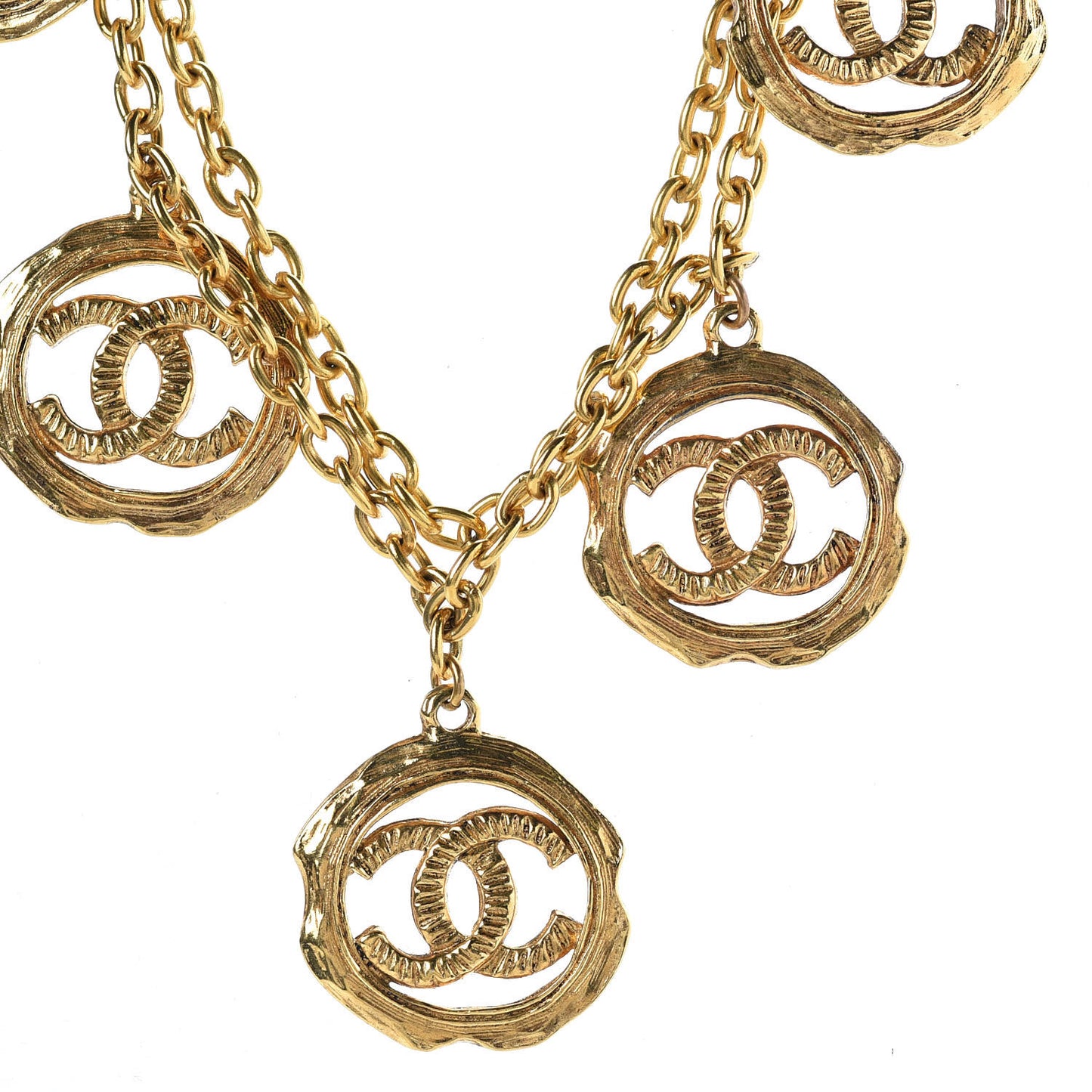 CC Medallion Short Necklace Gold