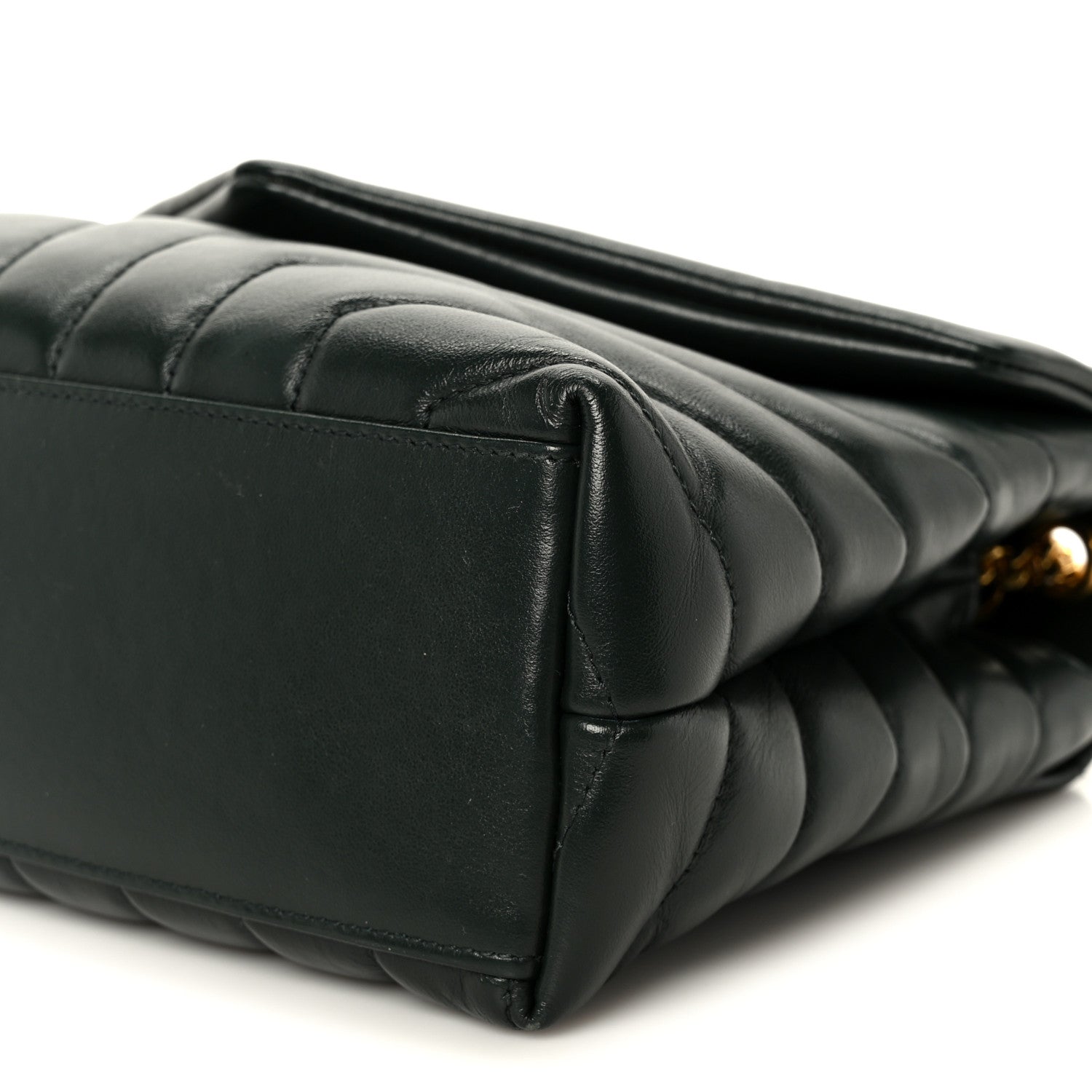 Saint Laurent Calfskin Y Quilted Monogram Small Loulou Chain Satchel Olive 12 of 12