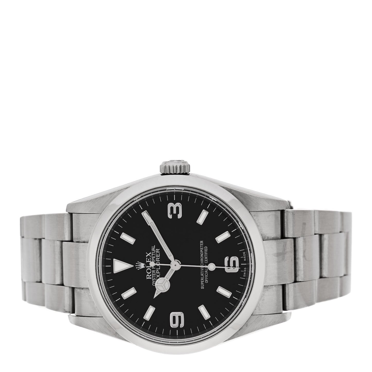 Stainless Steel 36mm Oyster Perpetual Explorer Watch Black 114270