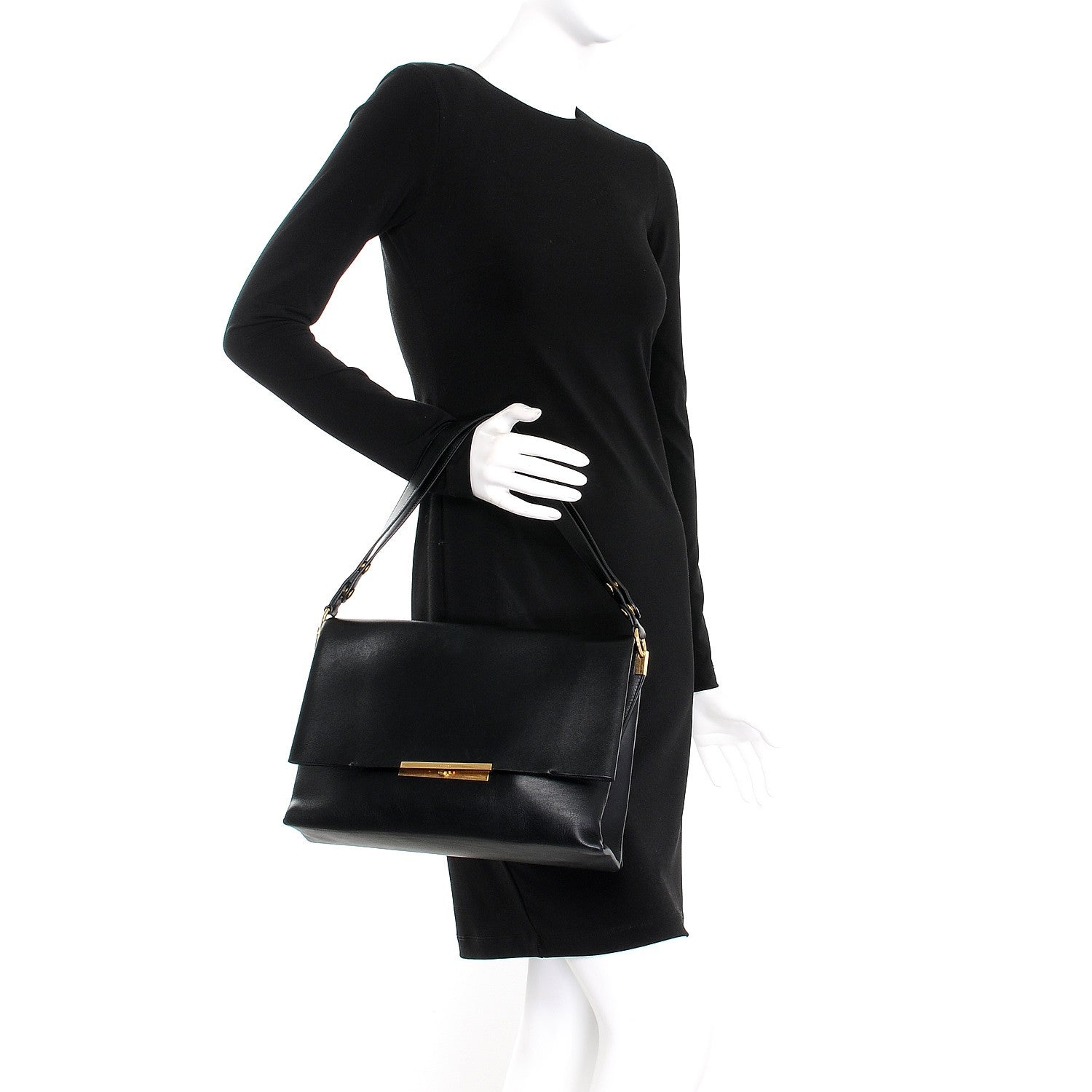 Celine Calfskin Blade Flap Black 2 of 11