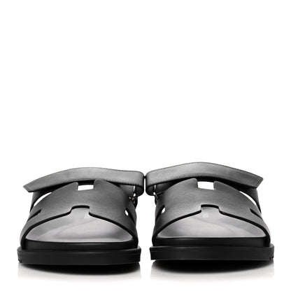 Hermes Calfskin Womens Chypre Sandals 41 Black 2 of 9