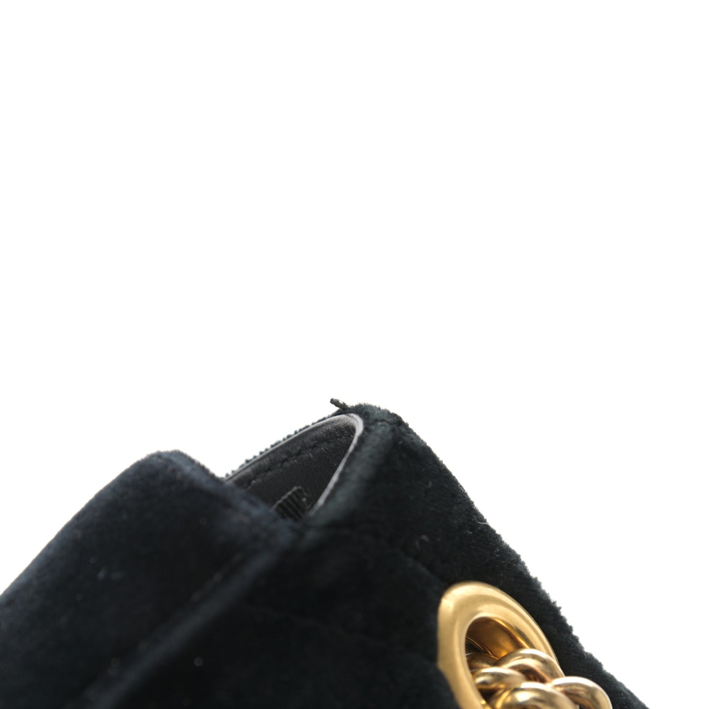 Velvet Matelasse Mini GG Marmont Shoulder Bag Black