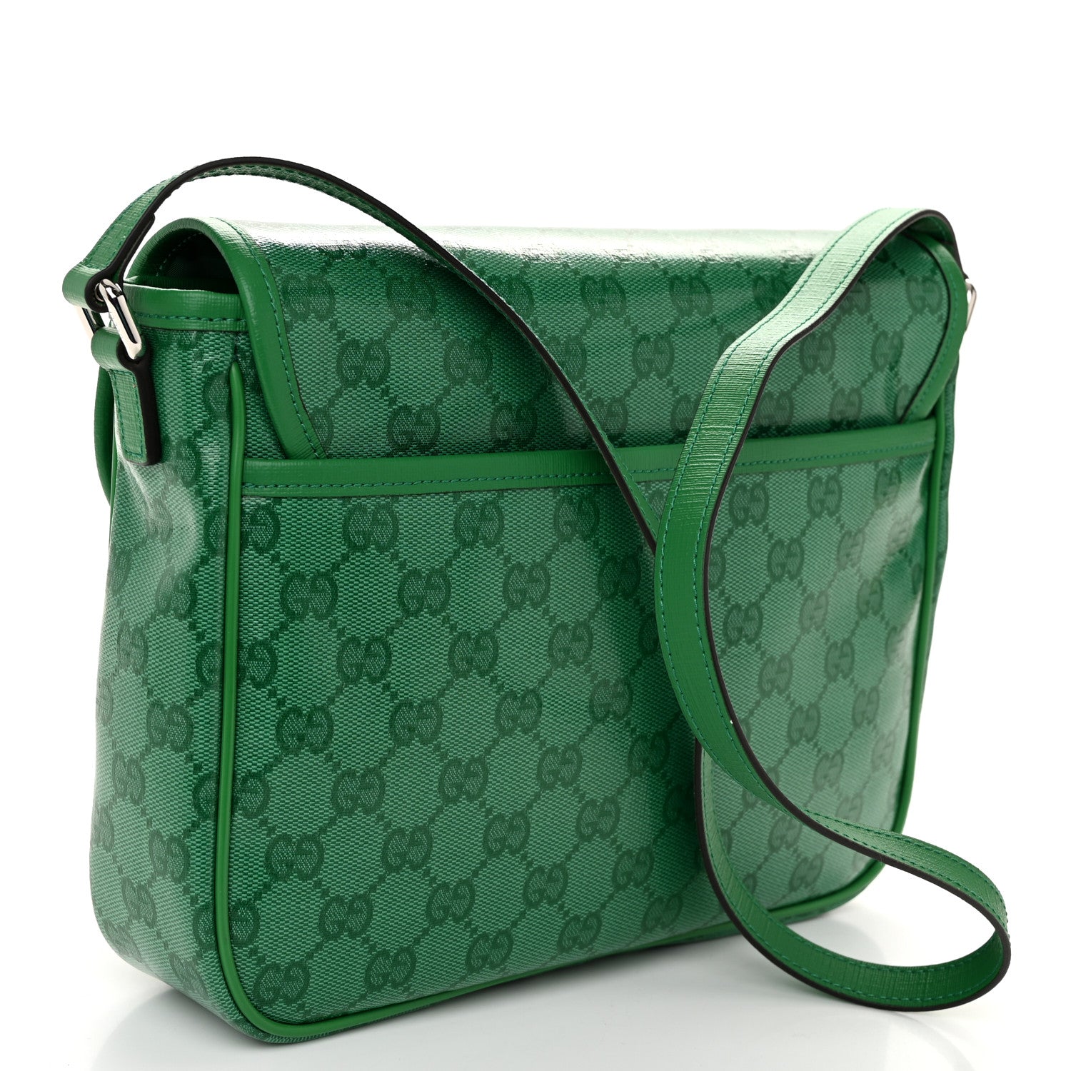 Gucci Monogram GG Childrens Messenger Bag Green 3 of 10