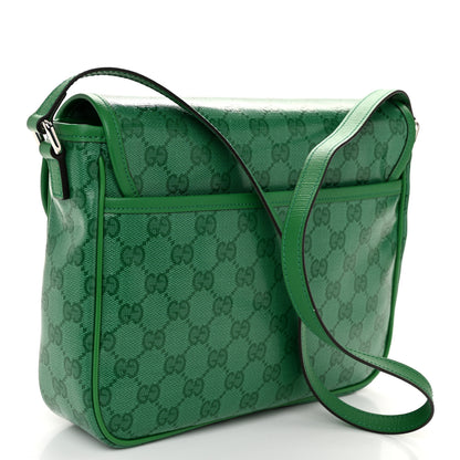 Gucci Monogram GG Childrens Messenger Bag Green 3 of 10