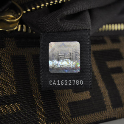 Fendi Goatskin Zucca Large Peekaboo Iconic Satchel Brown 9 of 10