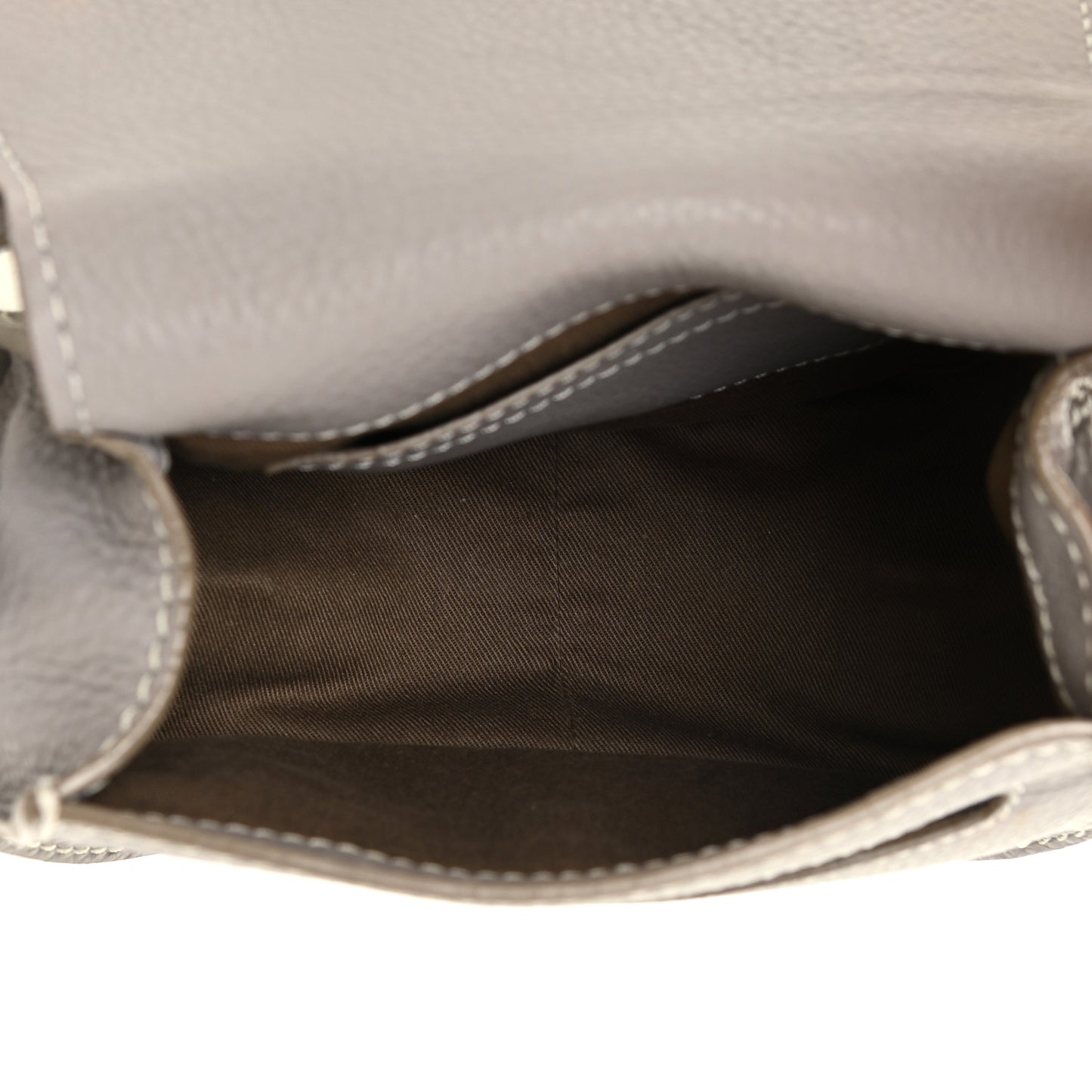 Calfskin Mini Marcie Round Crossbody Bag Cashmere Grey