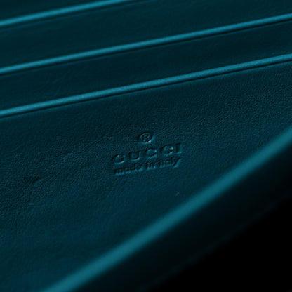 Gucci Velvet Matelasse GG Marmont Chain Wallet Pavone Cyan 5 of 8