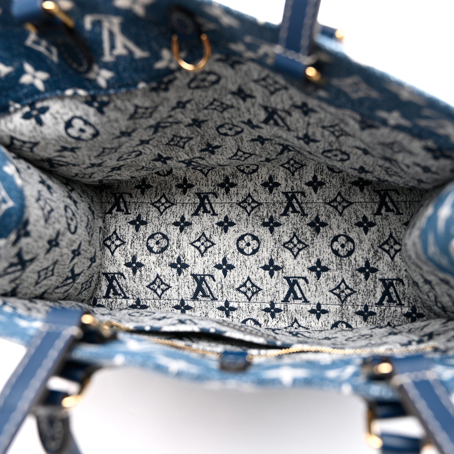 Monogram Jacquard Denim Onthego MM Bleu