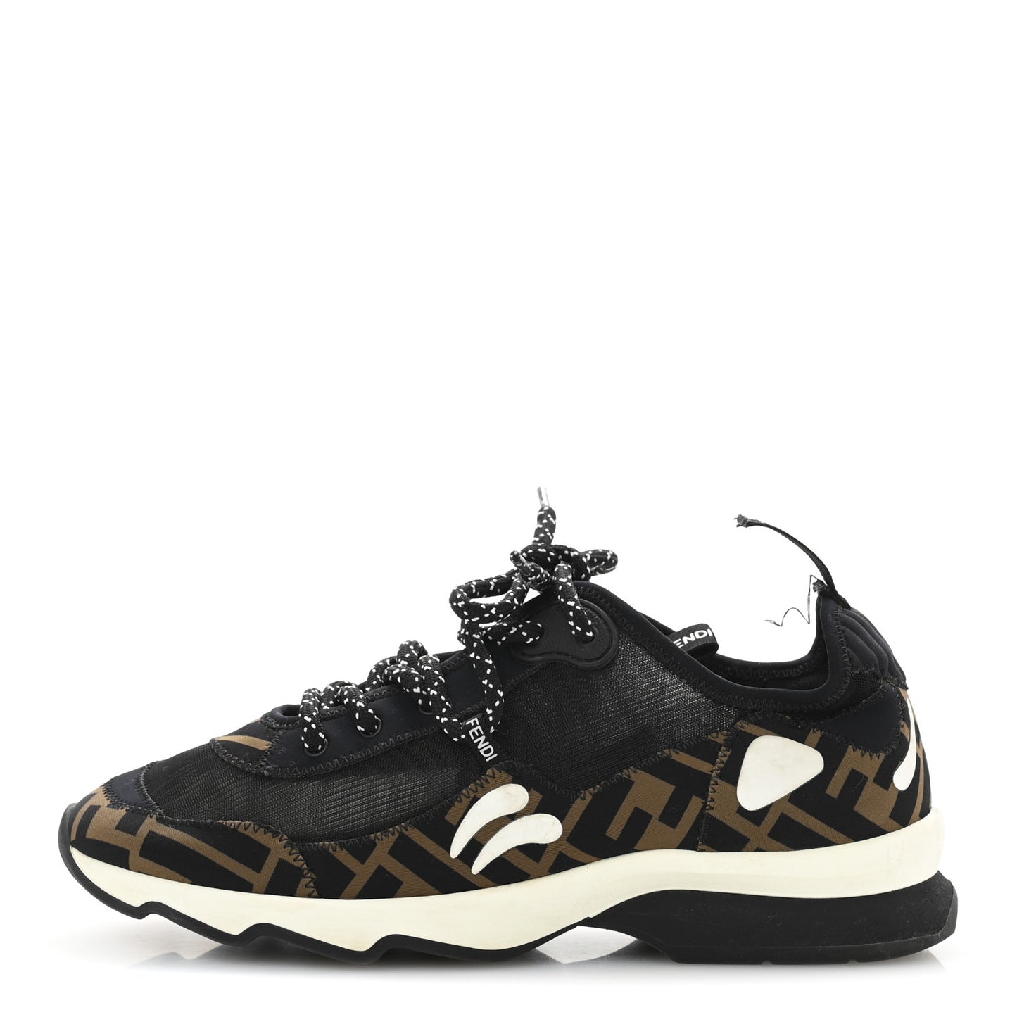 Technical Mesh Lycra FFreedom Patchwork Sneakers 38.5 Black Tobacco
