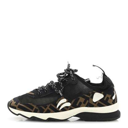 Fendi Technical Mesh Lycra FFreedom Patchwork Sneakers 38.5 Black Tobacco 1 of 9