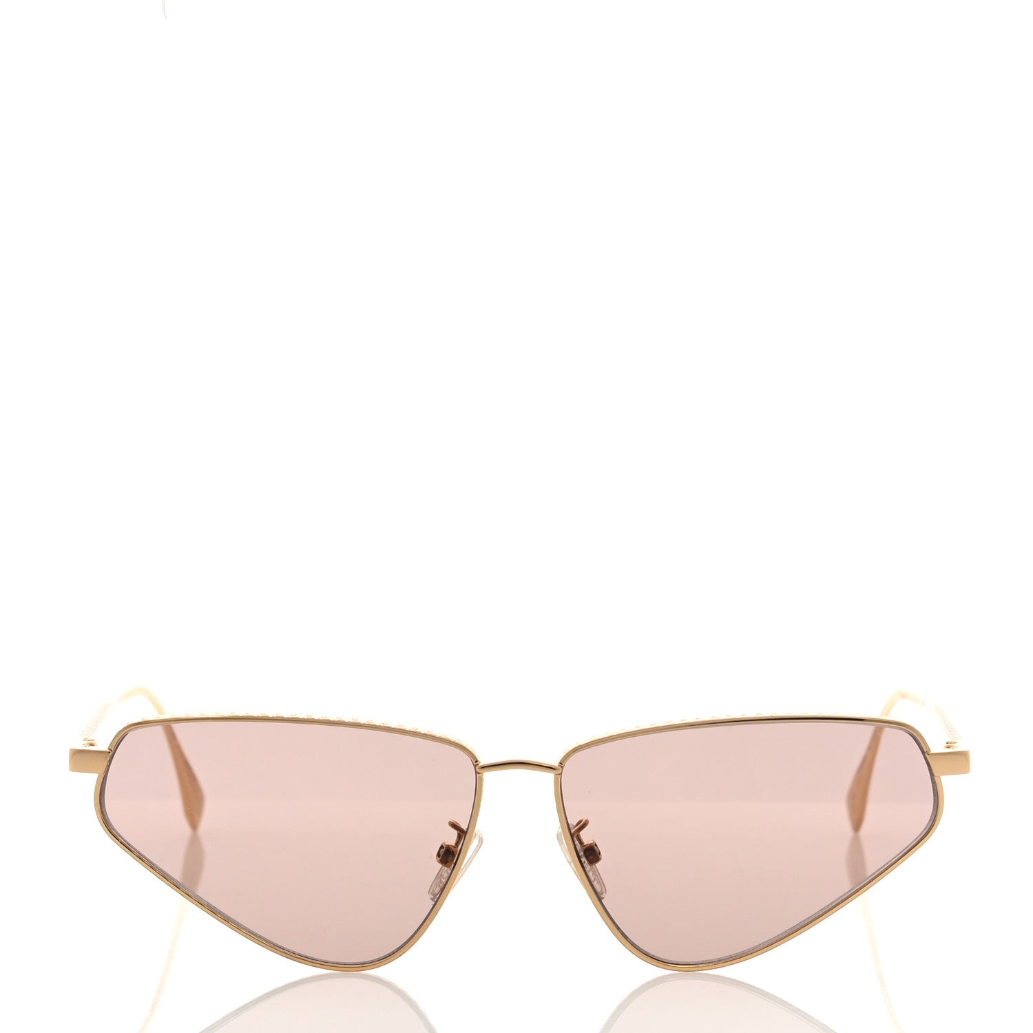 Fendi Metal Cat Eye Sunglasses FE40068U Gold 2 of 6