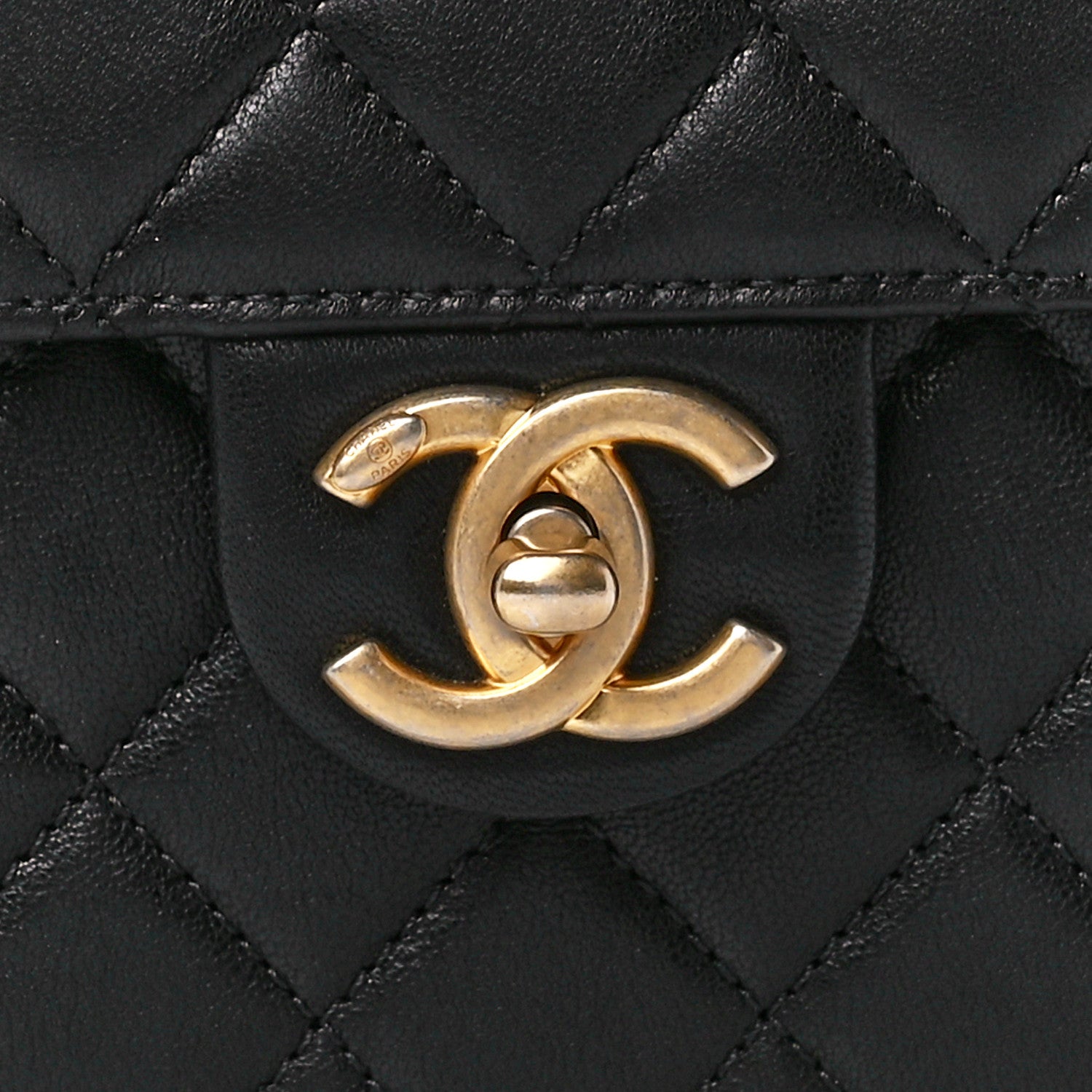 Chanel Lambskin Quilted Chic Pearls Flap Black 9 of 12