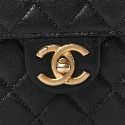 Chanel Lambskin Quilted Chic Pearls Flap Black 9 of 12