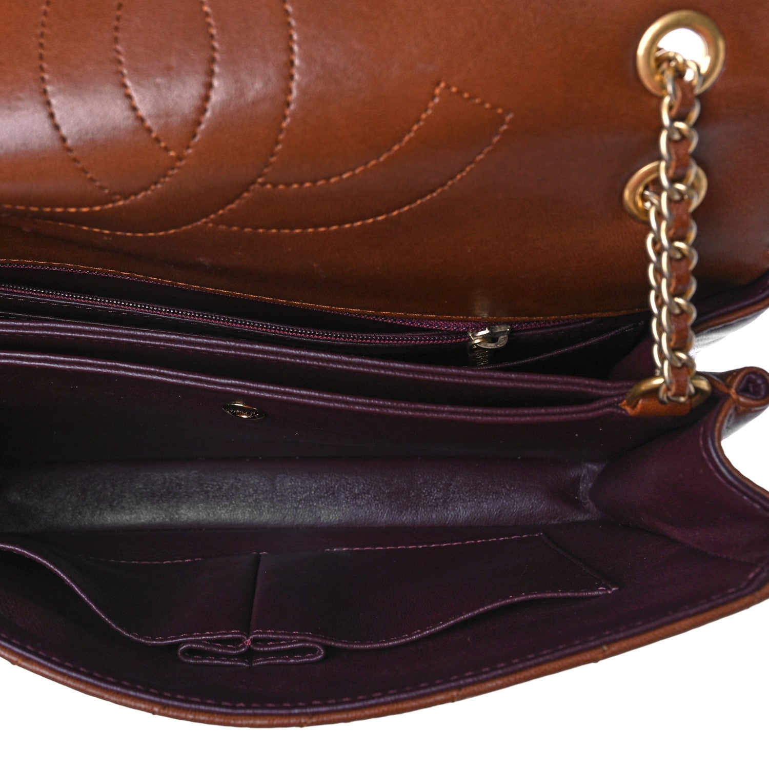 Chanel Lambskin Quilted Jumbo Coco Vintage Flap Brown 6 of 17