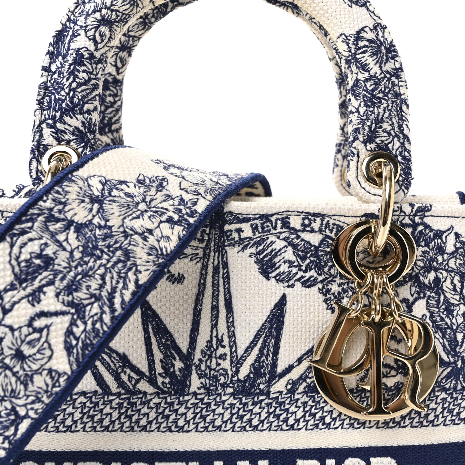 Christian Dior Canvas Reverse Embroidered Rêve d'Infini Medium