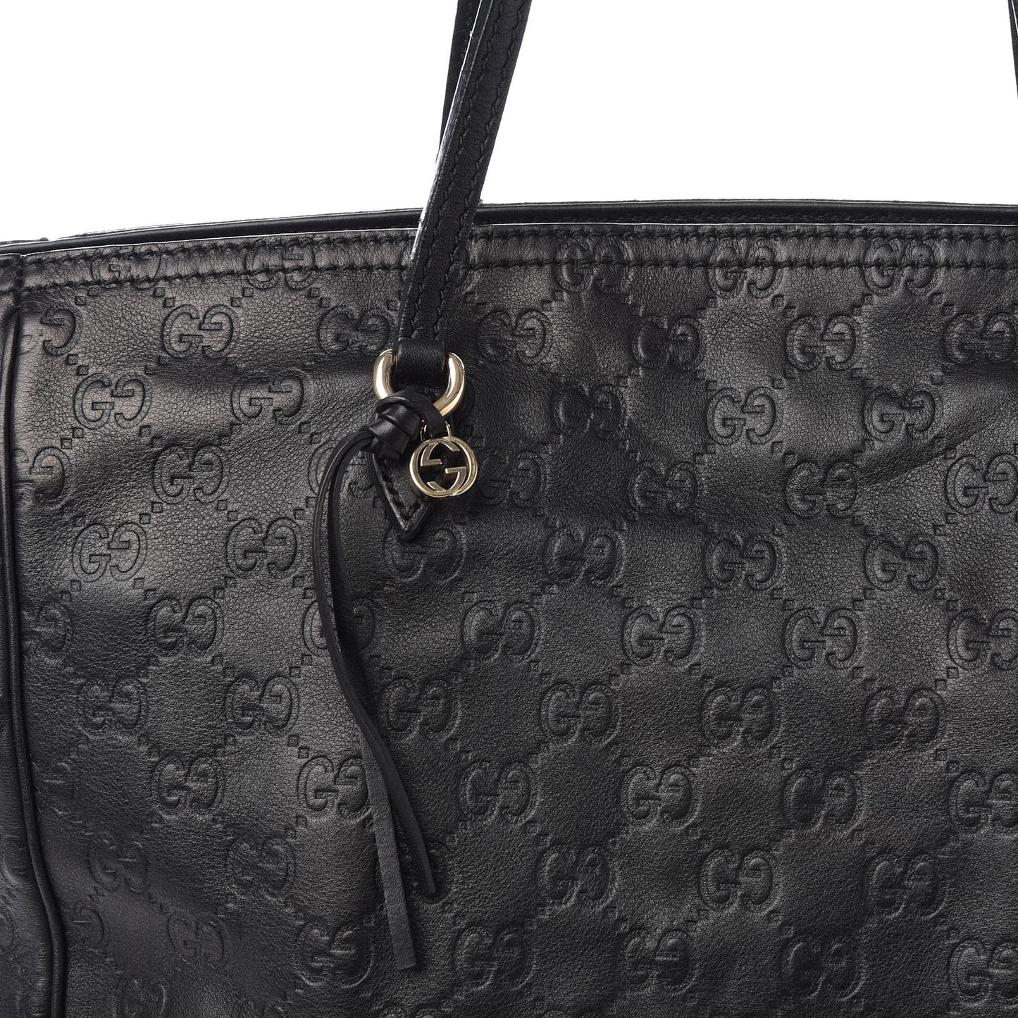 Guccissima Medium Bree Zippered Tote Black