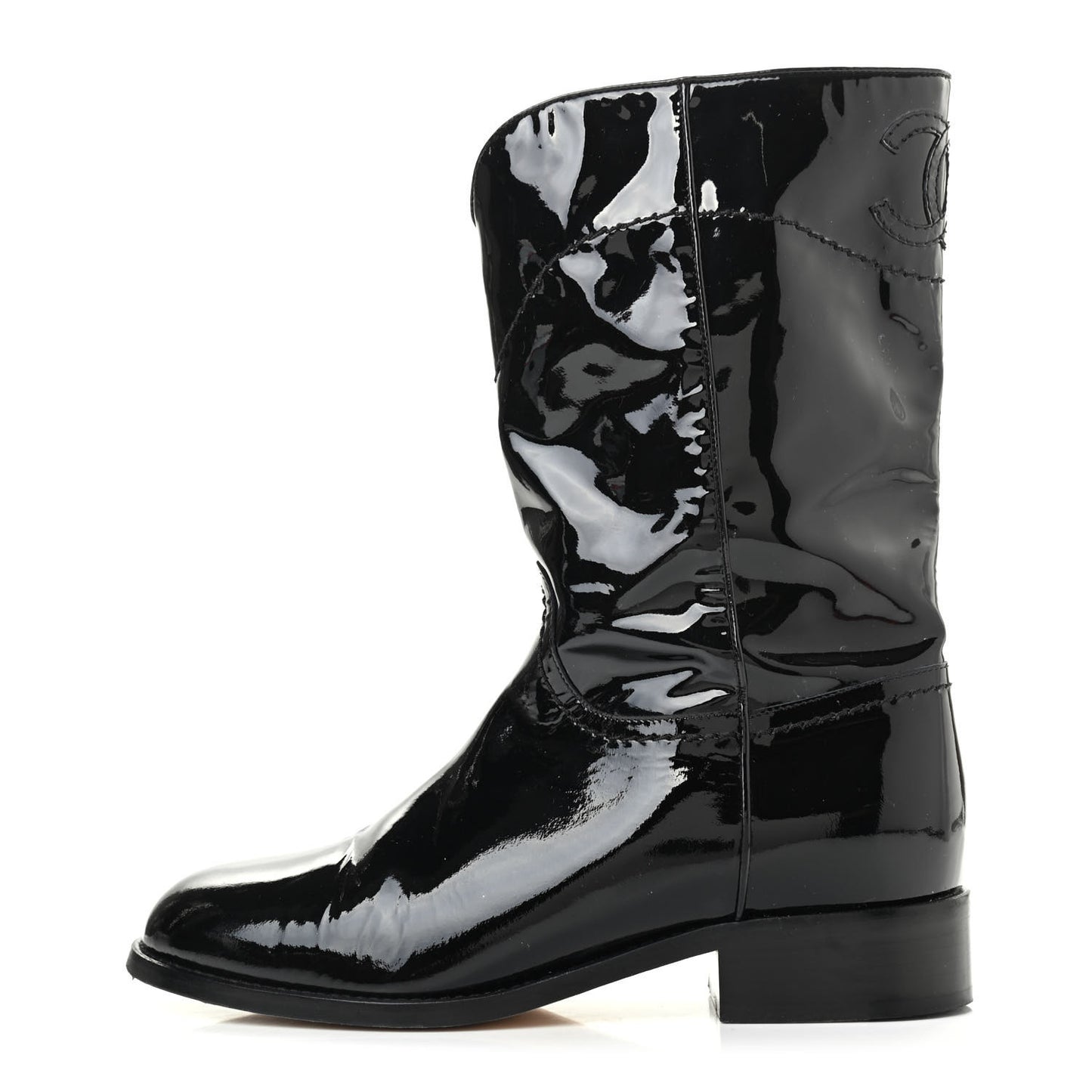 Patent Ascot High CC Boots 37 Black