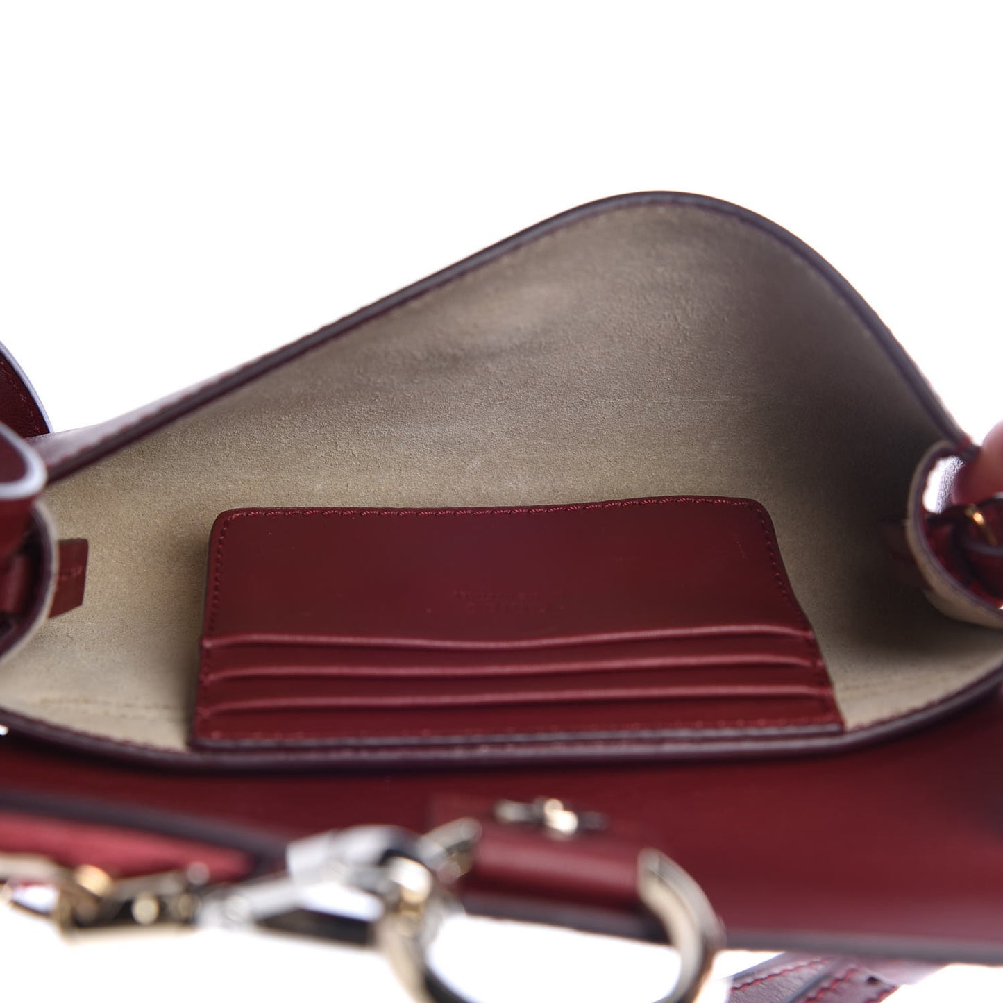 Suede Calfskin Mini Faye Shoulder Bag Plum Purple
