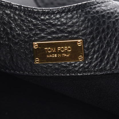 Tom Ford Ramskin Large Alix Padlock Zip Shoulder Bag Black 9 of 10