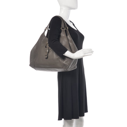 Gucci Pebbled Calfskin Medium Greenwich Shoulder Bag Grey 2 of 11