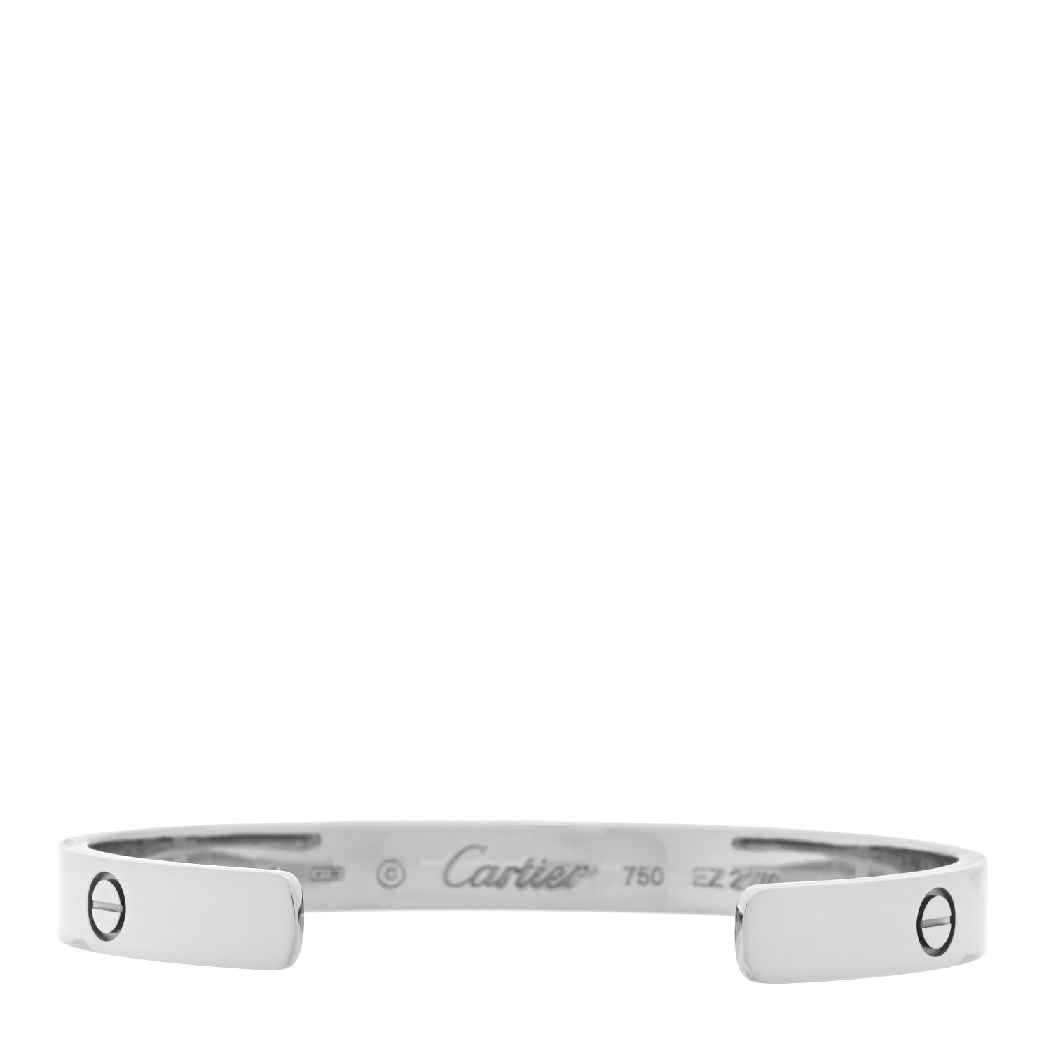 Cartier 18K White Gold LOVE Cuff Bracelet 16 3 of 4