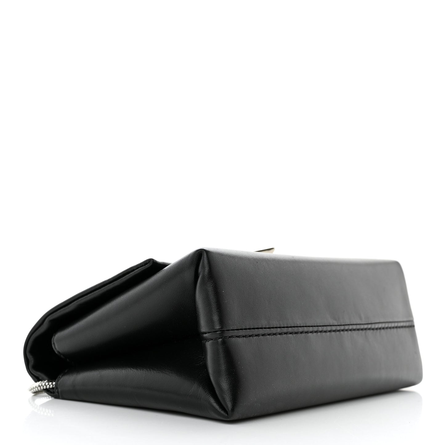 Calfskin Alix Soft Flap Clutch Black