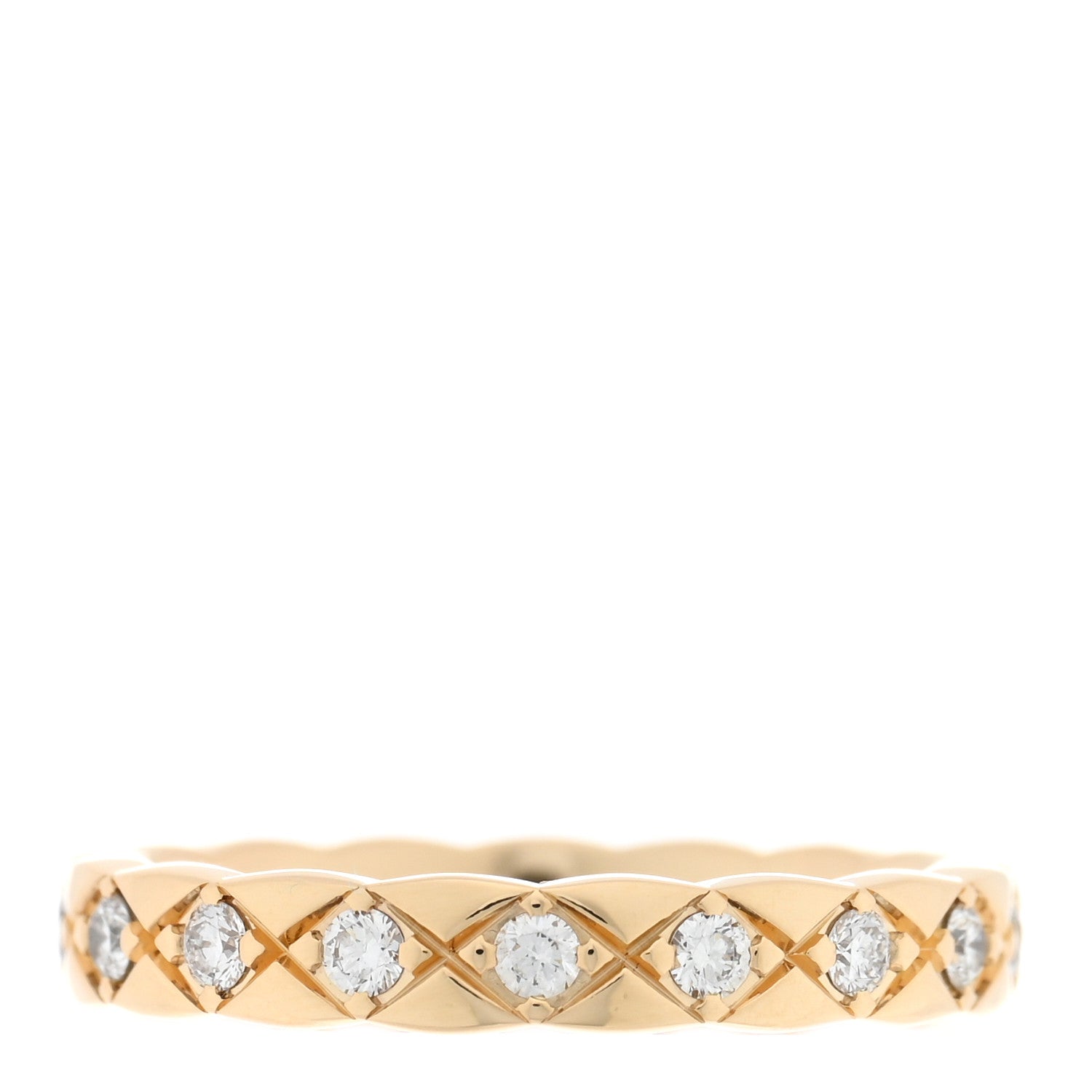 Chanel 18K Yellow Gold Diamond Mini Coco Crush Ring 50 5.25 3 of 4