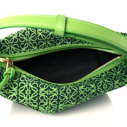 Loewe Jacquard Anagram Calfskin Small Cubi Bag Apple Green 4 of 9
