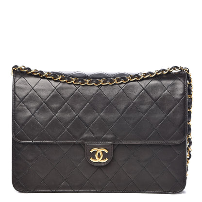 Chanel Lambskin Quilted Medium Single Flap Black 1 of 11