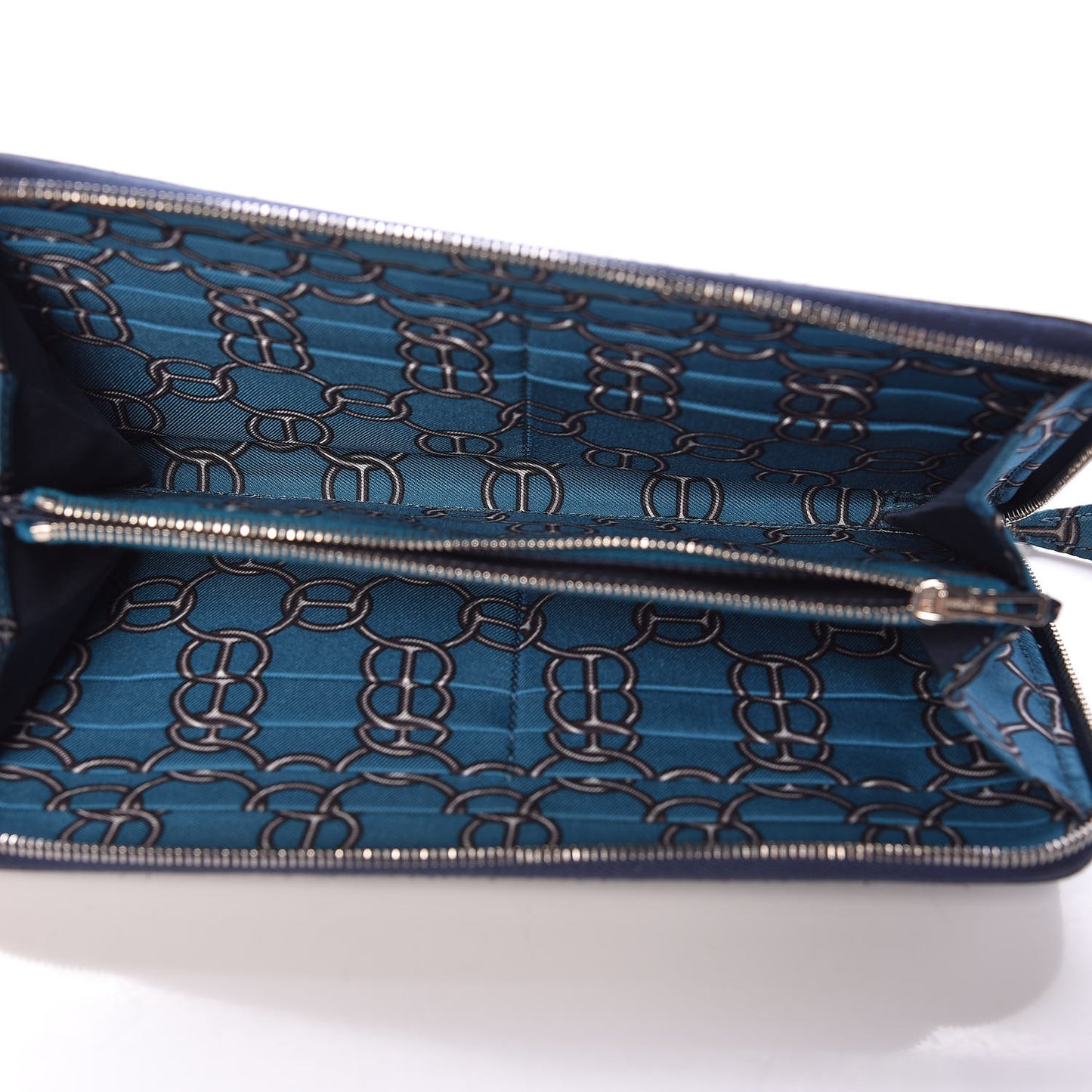 Epsom Silk'In Wallet Bleu Saphir