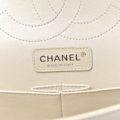 Chanel Pearly Caviar Quilted Jumbo Double Flap Dark White 6 of 13